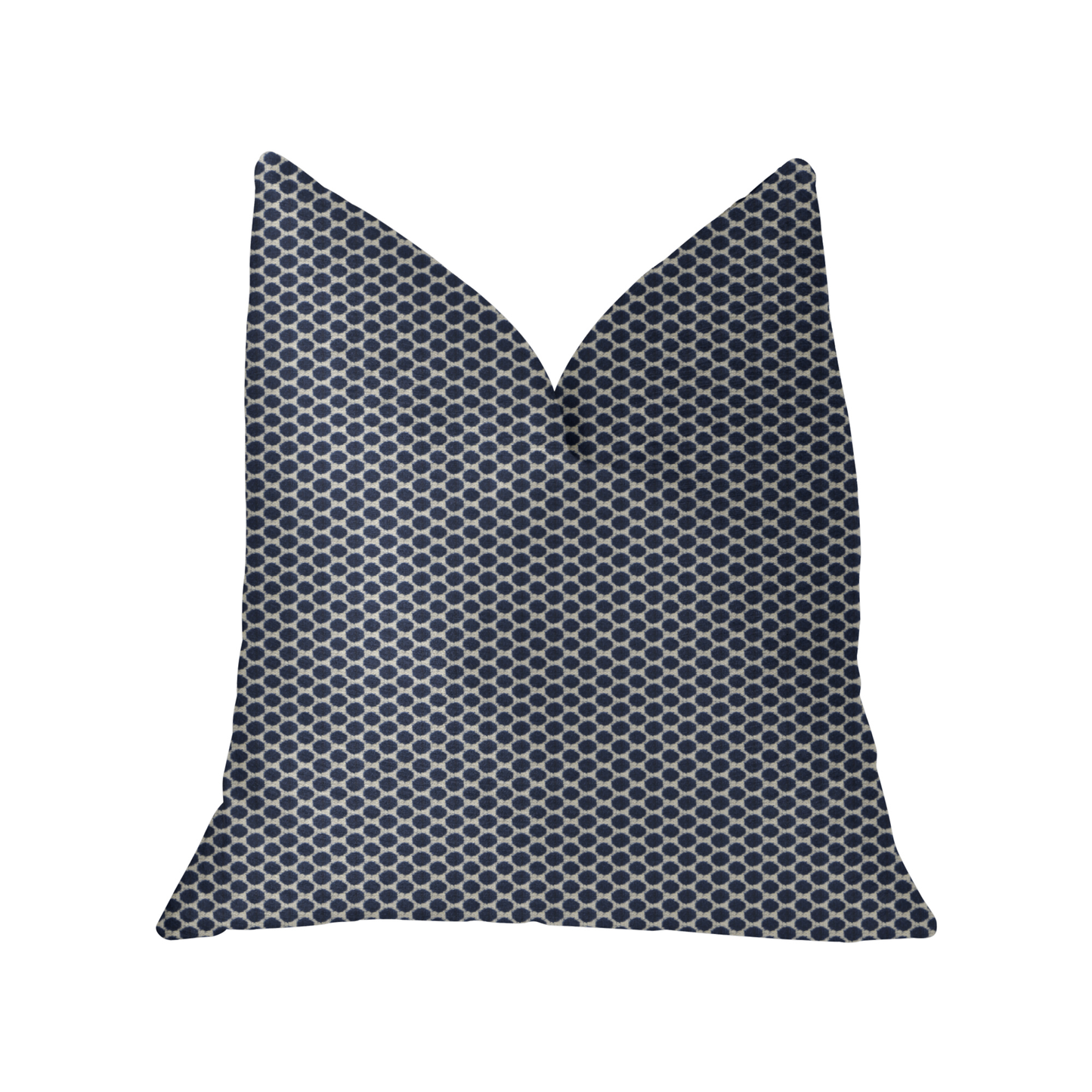 Plutus Blackwell Blue and Beige Luxury Throw Pillow