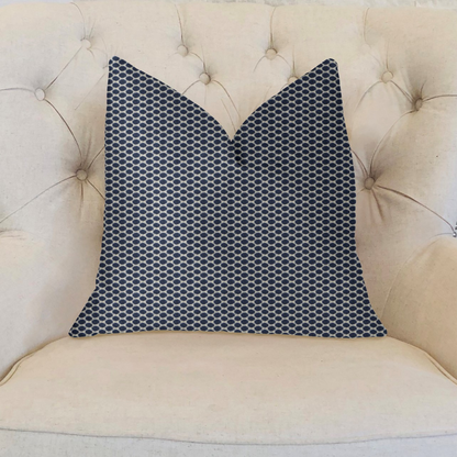 Plutus Blackwell Blue and Beige Luxury Throw Pillow