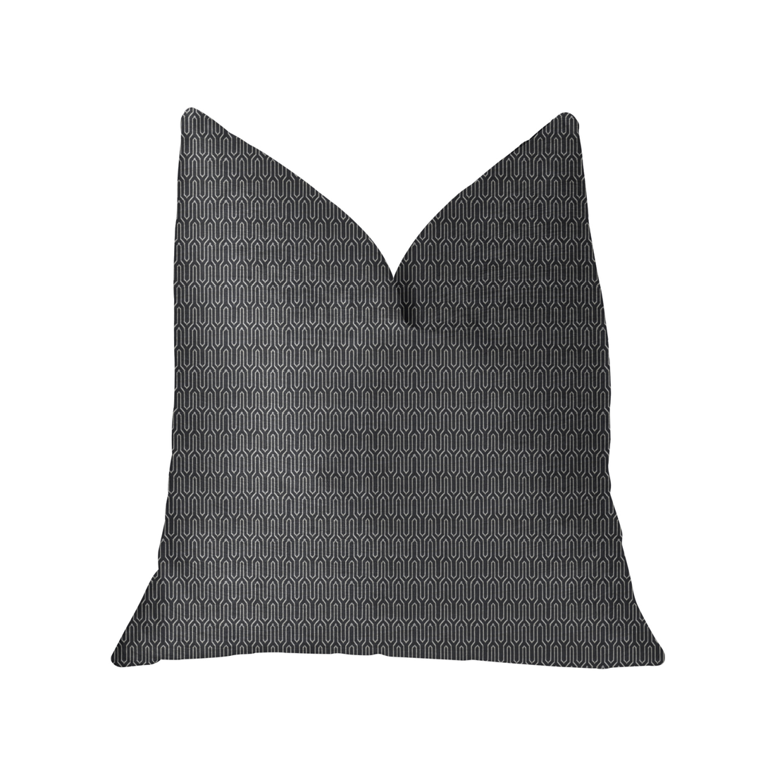 Plutus Milan Flare Black and Beige Luxury Throw Pillow