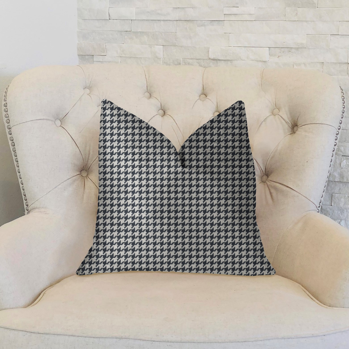 Plutus Element Black and White Luxury Throw Pillow