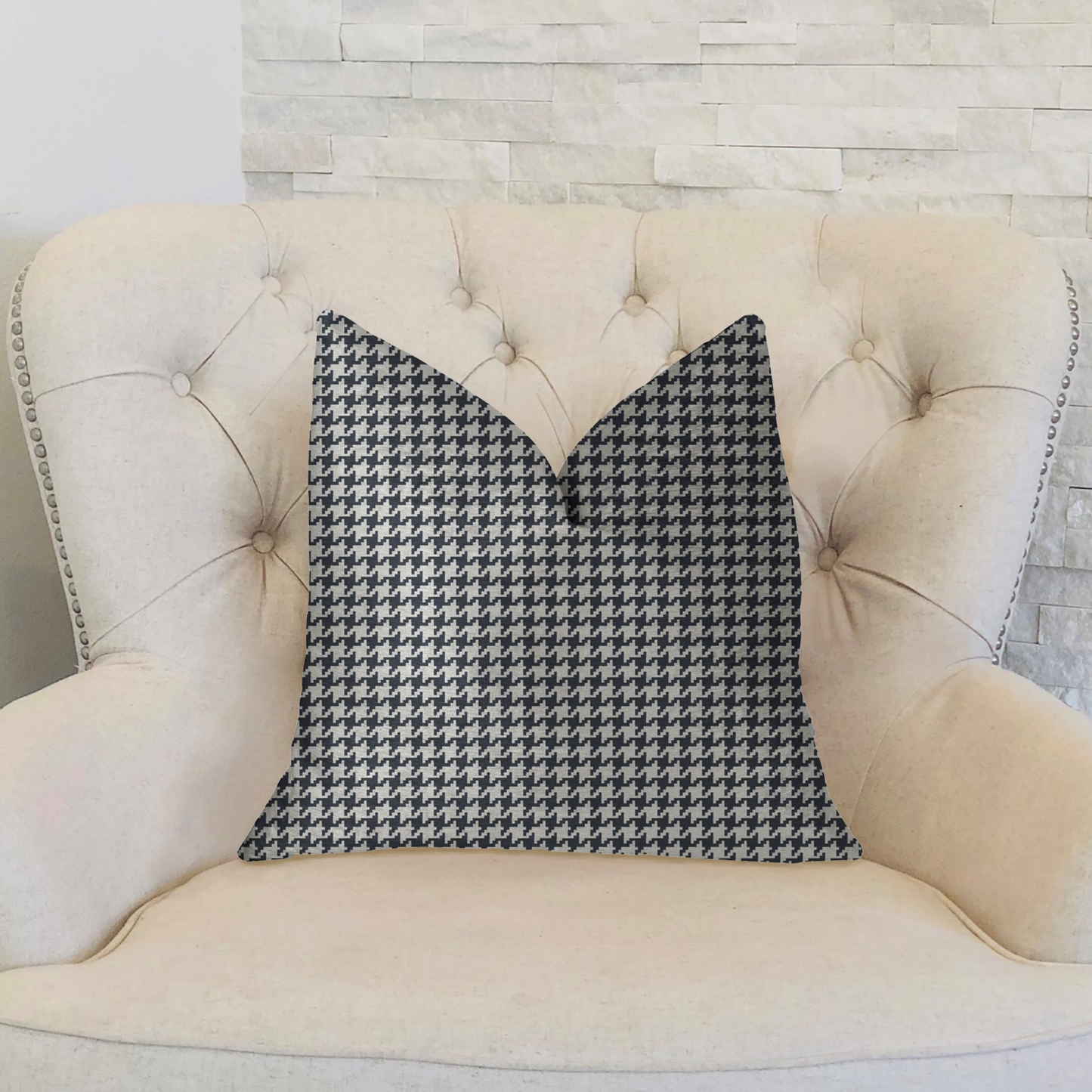 Plutus Element Black and White Luxury Throw Pillow