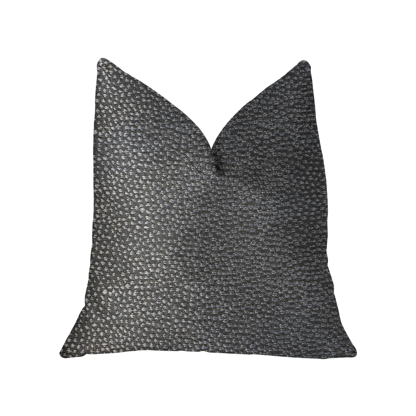 Plutus Eloquent Haze Silver Luxury Throw Pillow