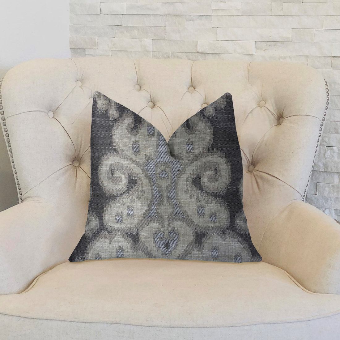 Plutus Social Butterfly Brown Shades Luxury Throw Pillow