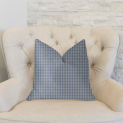 Plutus Mezmerize Blue, Beige and Black Luxury Throw Pillow