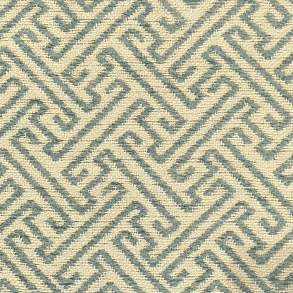Plutus Alpine Maize Blue and Beige Luxury Throw Pillow
