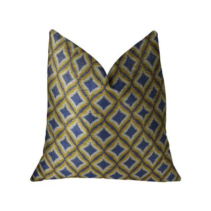 Plutus Verdana Diamond Lavender White and Yellow Luxury Pillow