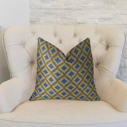 Plutus Verdana Diamond Lavender White and Yellow Luxury Pillow