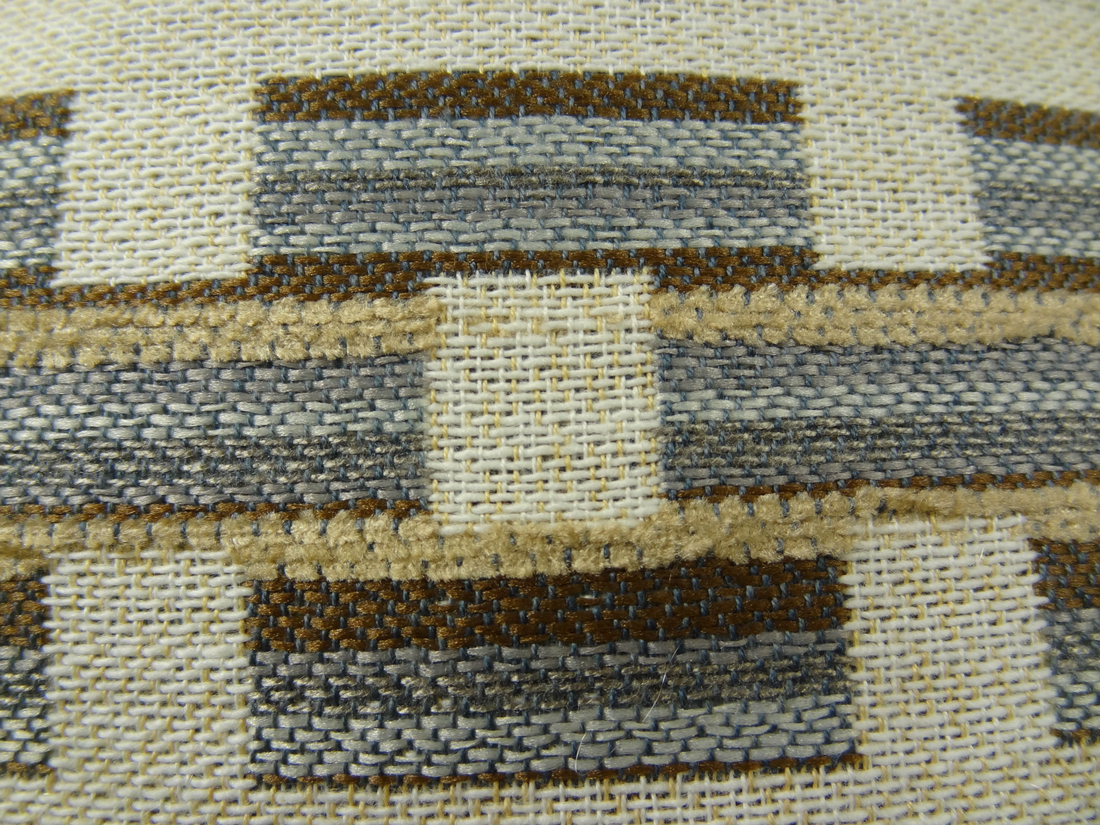 Plutus Foursquare White and Gray Handmade Luxury Pillow