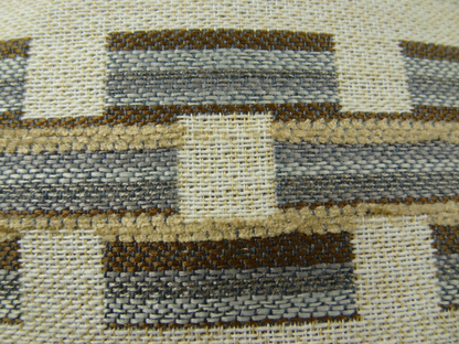 Plutus Foursquare White and Gray Handmade Luxury Pillow