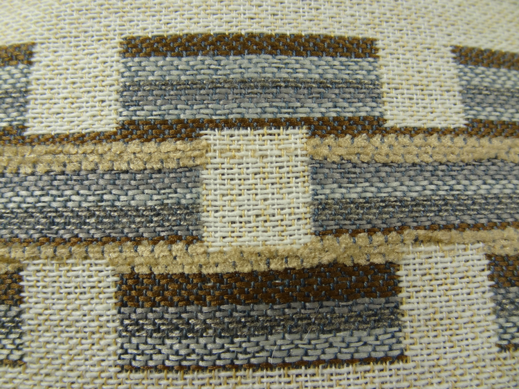 Plutus Foursquare White and Gray Handmade Luxury Pillow