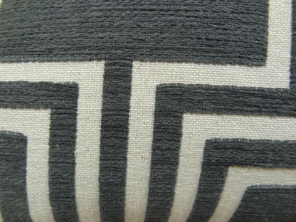 Plutus Argyle Square Black and White Handmade Luxury Pillow