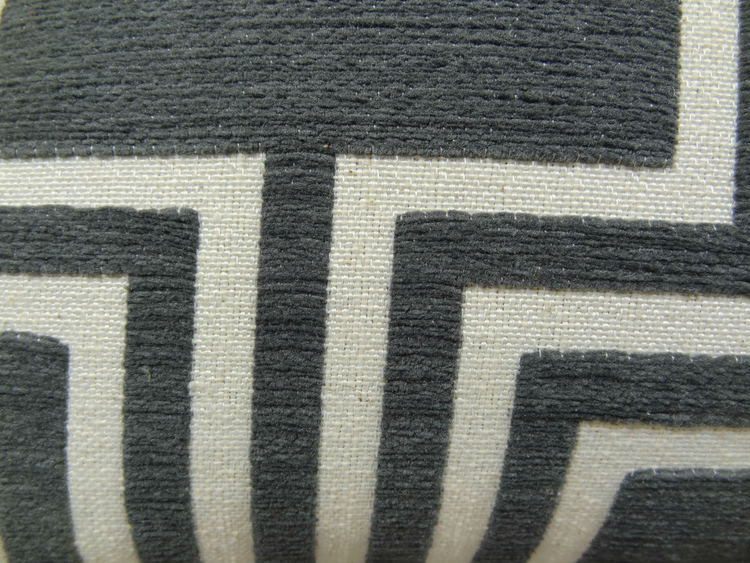 Plutus Argyle Square Black and White Handmade Luxury Pillow