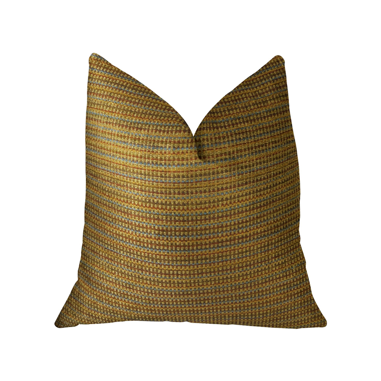 Plutus Madison Copper and Brown Handmade Luxury Pillow