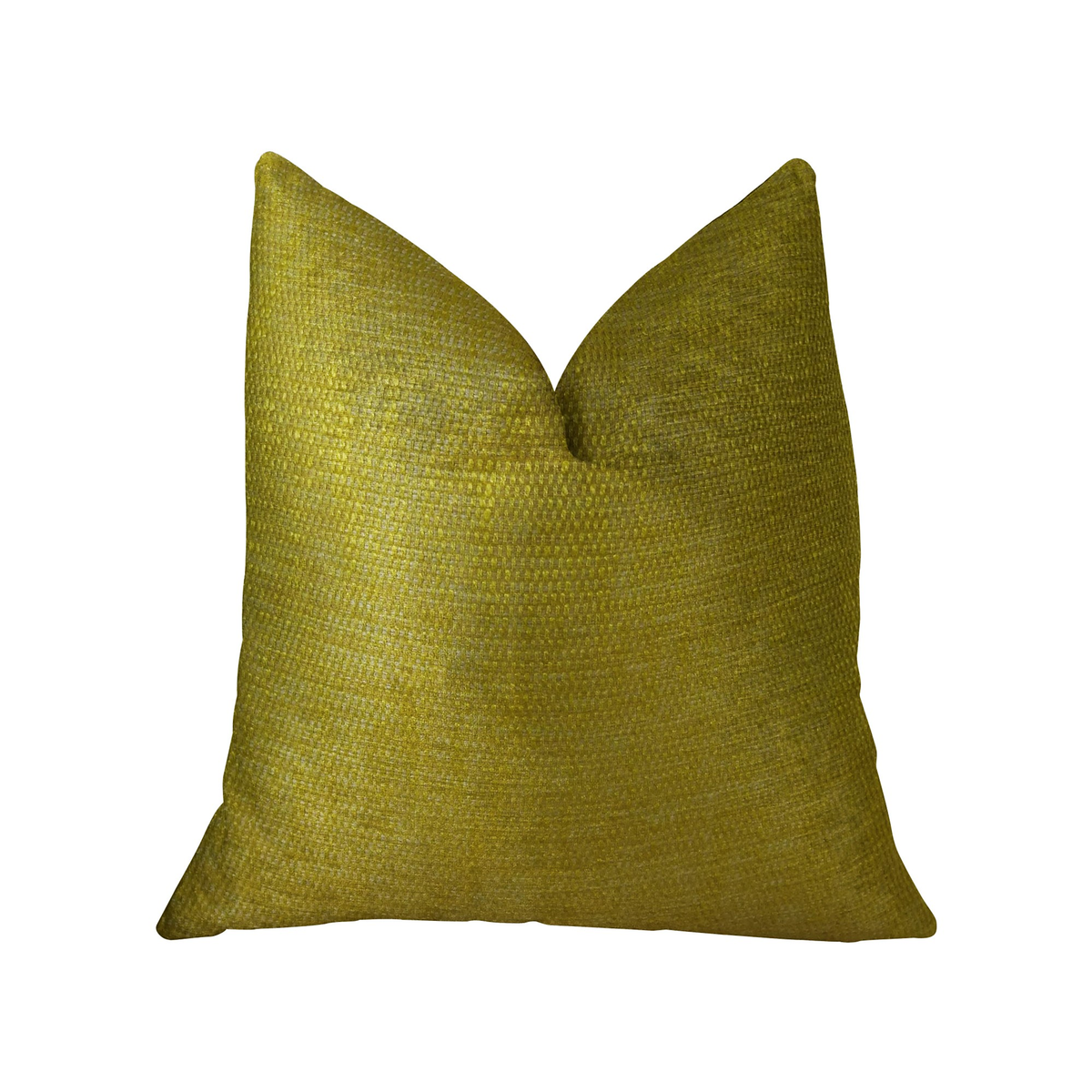 Plutus Deep Lemon Grass Citrine and Gold Handmade Luxury Pillow