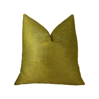 Plutus Deep Lemon Grass Citrine and Gold Handmade Luxury Pillow