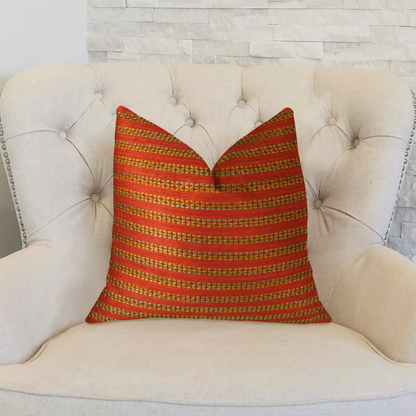 Plutus Carmine Red Handmade Luxury Pillow