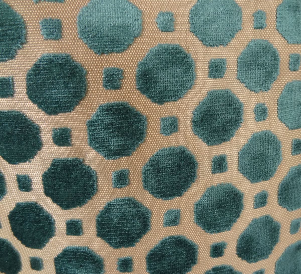 Plutus Velvet Aquamarine Turquoise and Taupe Handmade Luxury Pillow