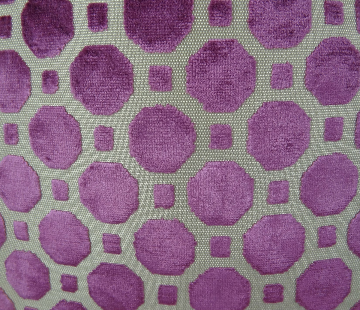 Plutus Velvet Plum Magenta and Taupe Handmade Luxury Pillow