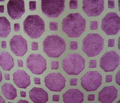 Plutus Velvet Plum Magenta and Taupe Handmade Luxury Pillow