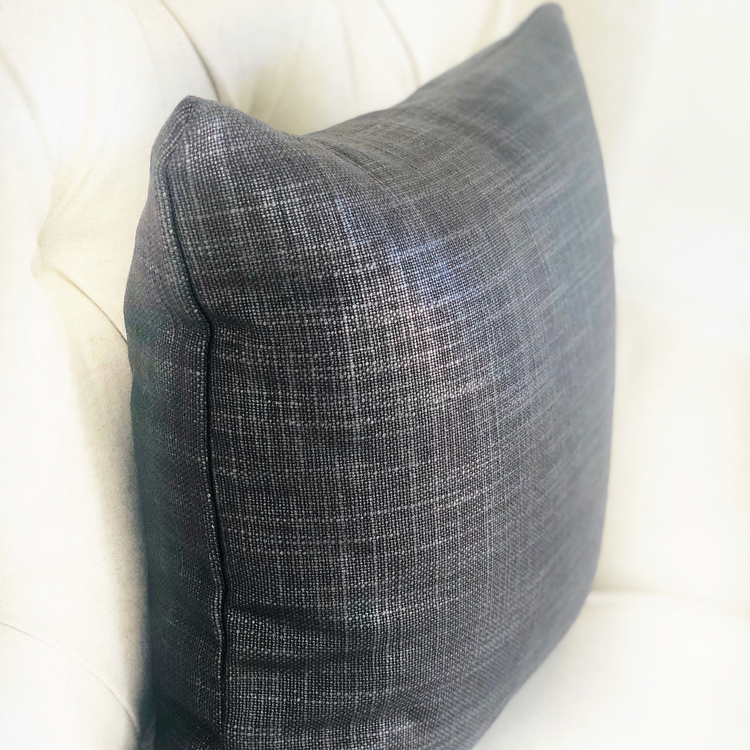 Plutus Ashland Glazed Gray Handmade Luxury Pillow
