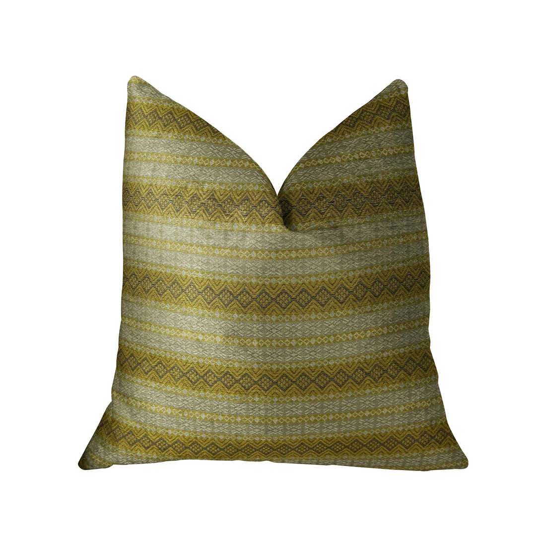 Plutus Bridge Cliff Taupe and Gray Handmade Luxury Pillow