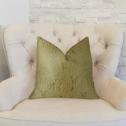 Plutus Golden Vineyard Gold Handmade Luxury Pillow