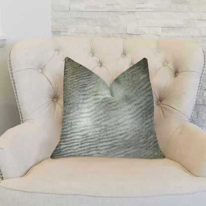 Plutus Alaskan Hawk White Gray Faux Fur Throw Pillow