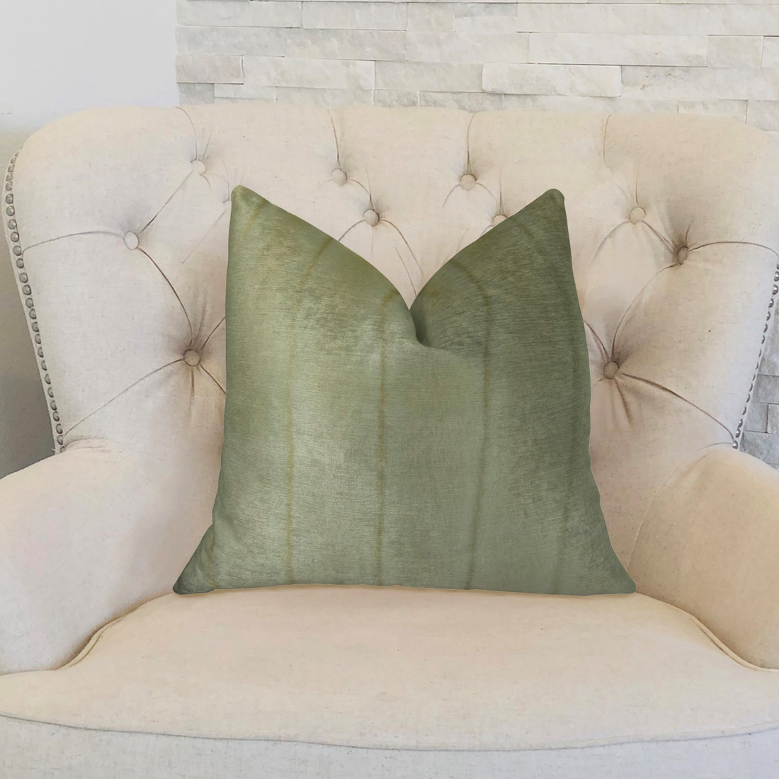 Plutus Mink Ivory Off White Faux Fur Throw Pillow