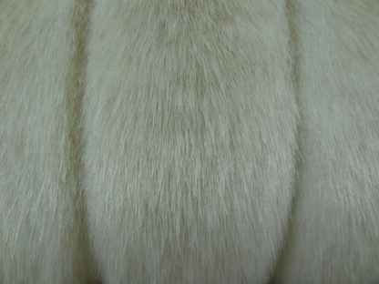 Plutus Mink Ivory Off White Faux Fur Throw Pillow