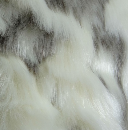 Plutus Rabbit Ivory Gray Faux Fur Luxury Throw Pillow