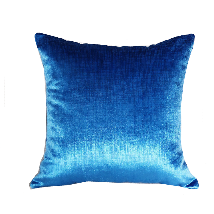Plutus Electric Azure Blue Handmade Luxury Pillow