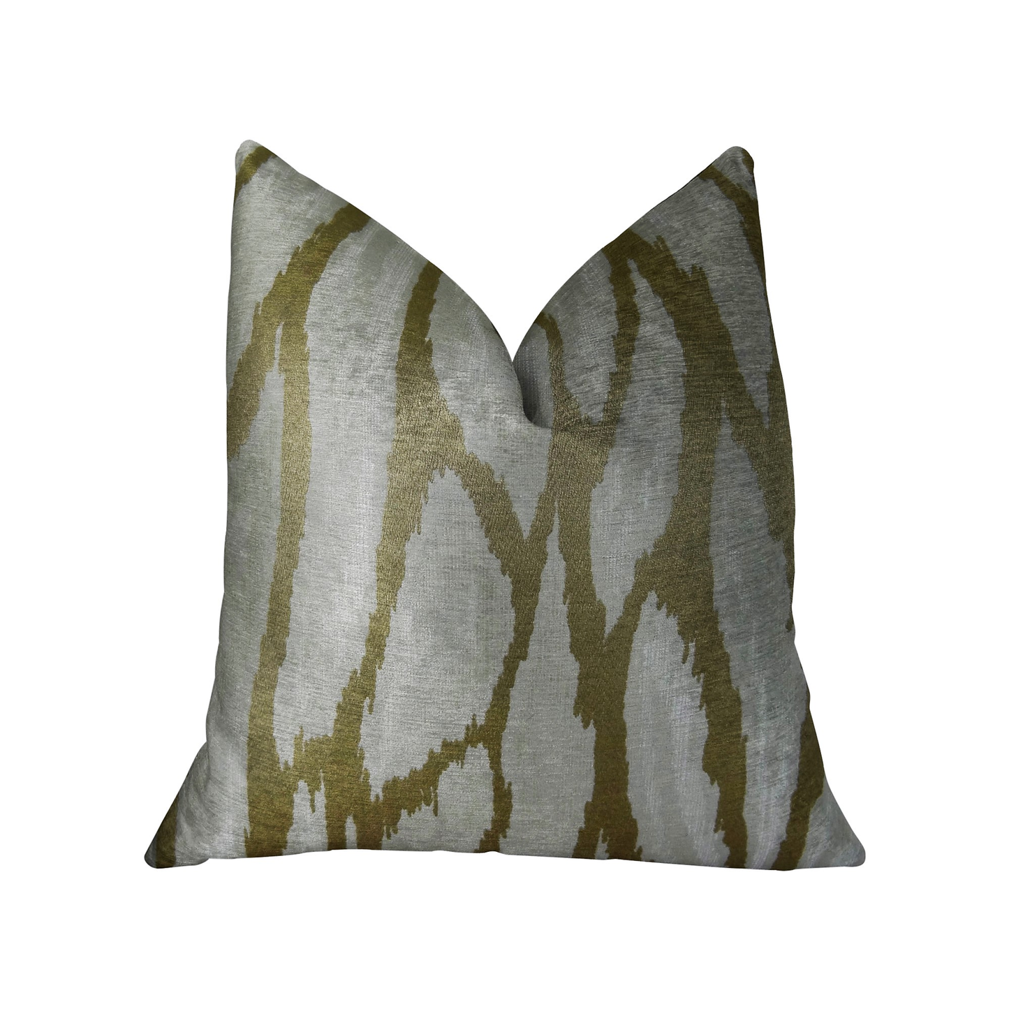 Plutus Kailua Branch Taupe Ivory Handmade Luxury Pillow