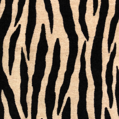 Plutus Zippy Zebra Black and Beige Luxury Throw Pillow