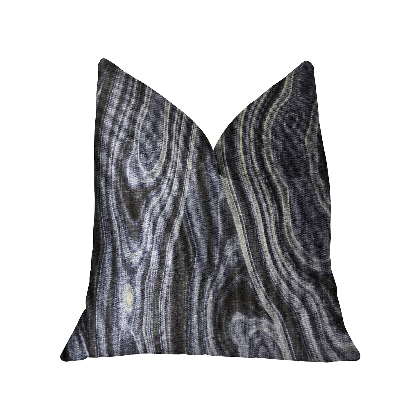 Plutus Swiss Marble Blue Luxury Throw Pillow