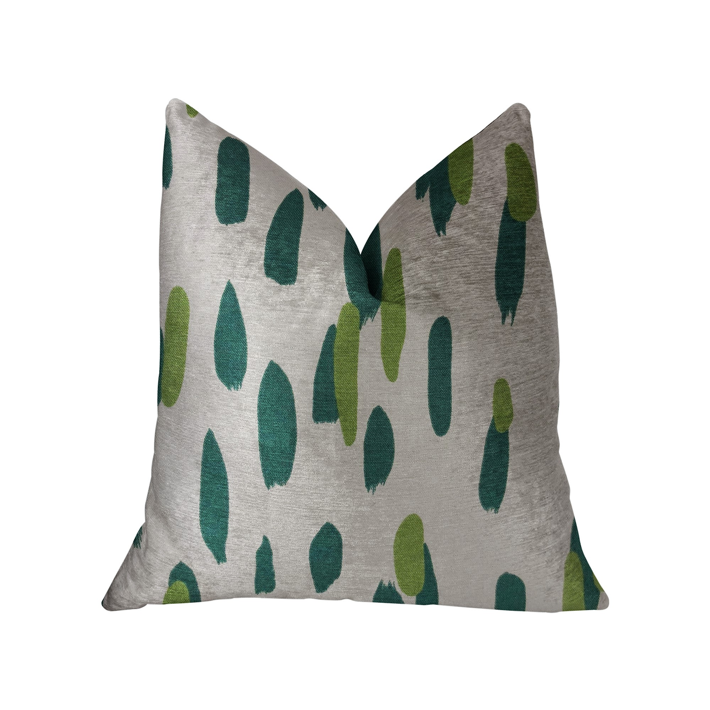 Plutus Bosky Willow Green and Beige Luxury Throw Pillow