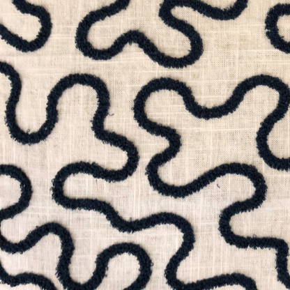 Plutus Chandra Taal Blue and Beige Luxury Throw Pillow