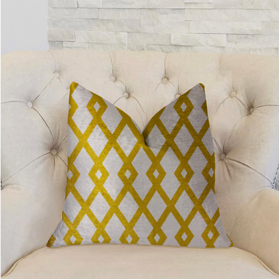 Plutus Zinnia Dust Brown and Beige Luxury Throw Pillow