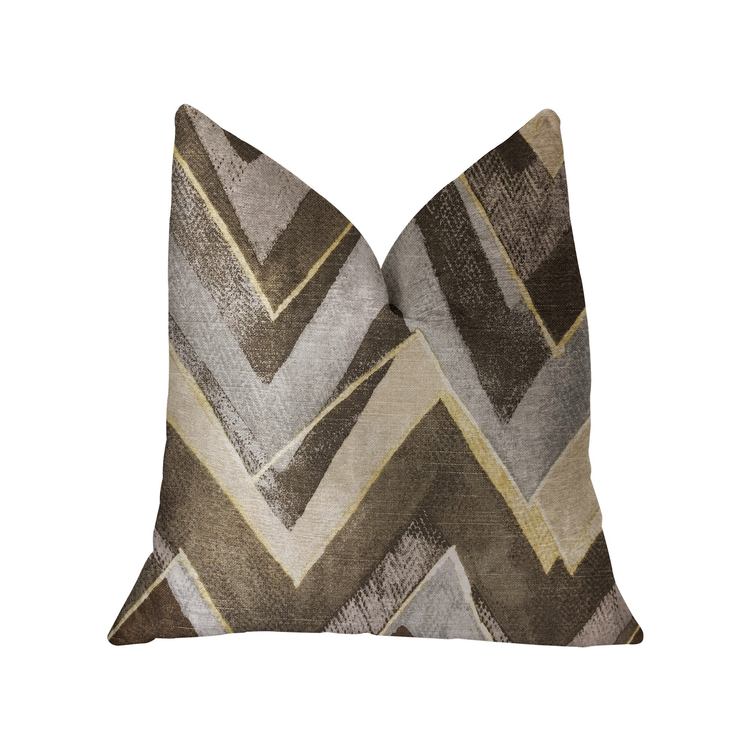 Plutus Badger Cove Brown Luxury Throw Pillow