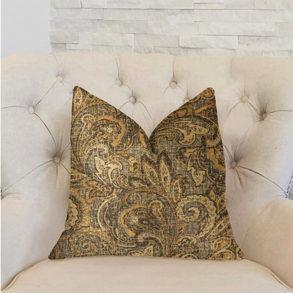 Plutus Cypress Field Brown Luxury Throw Pillow