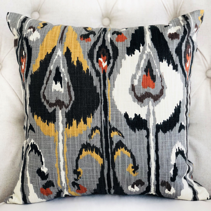 Plutus Tigerlily Gray Luxury Throw Pillow