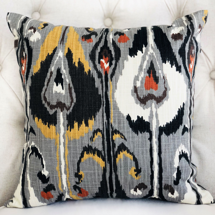 Plutus Tigerlily Gray Luxury Throw Pillow