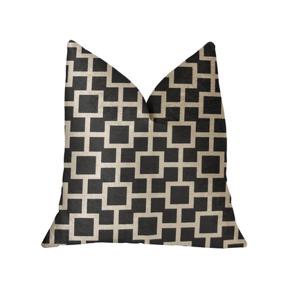 Plutus Petunia Black and White Luxury Throw Pillow