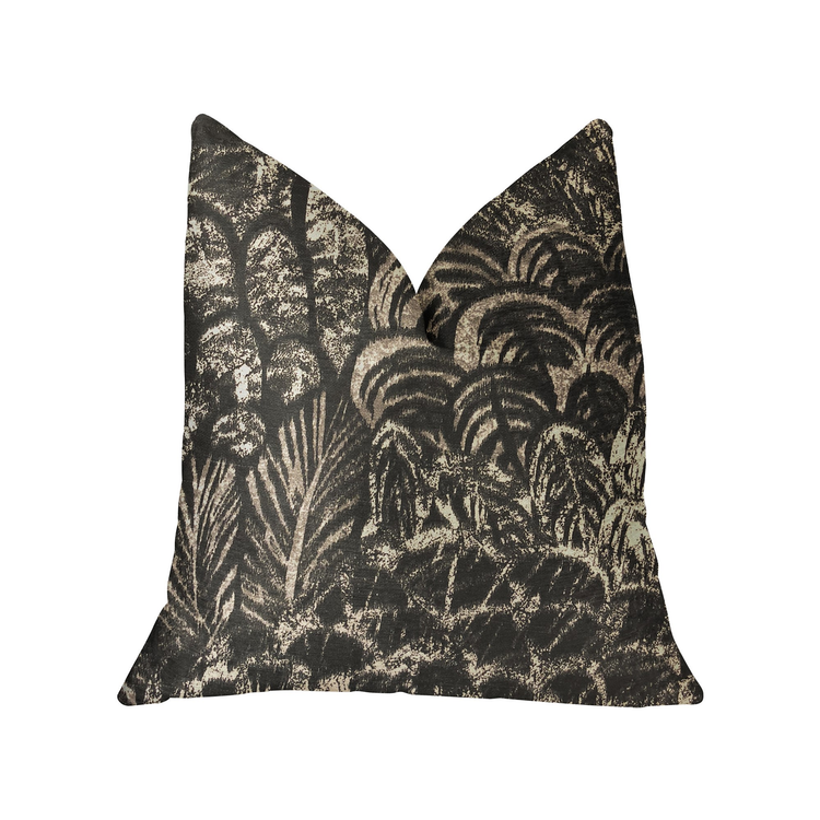 Plutus Rowan Gale Black and Beige Luxury Throw Pillow