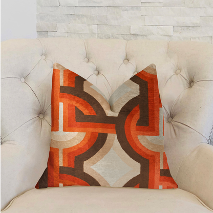 Plutus Delightful Chain Multicolor Luxury Throw Pillow