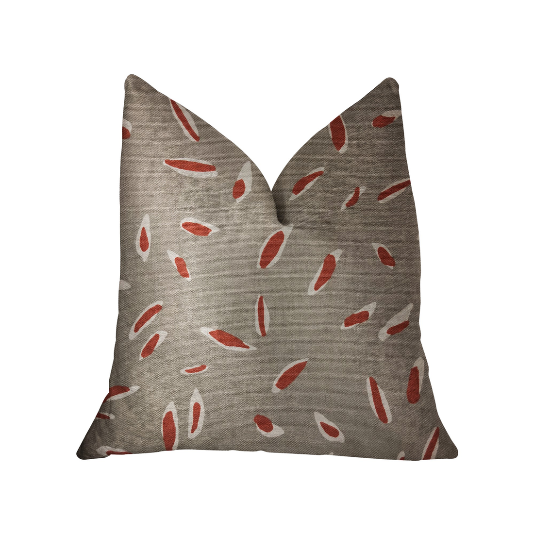 Plutus Petal Party Orange and Beige Luxury Throw Pillow