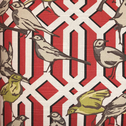 Plutus Bird Forest Multicolor Luxury Throw Pillow