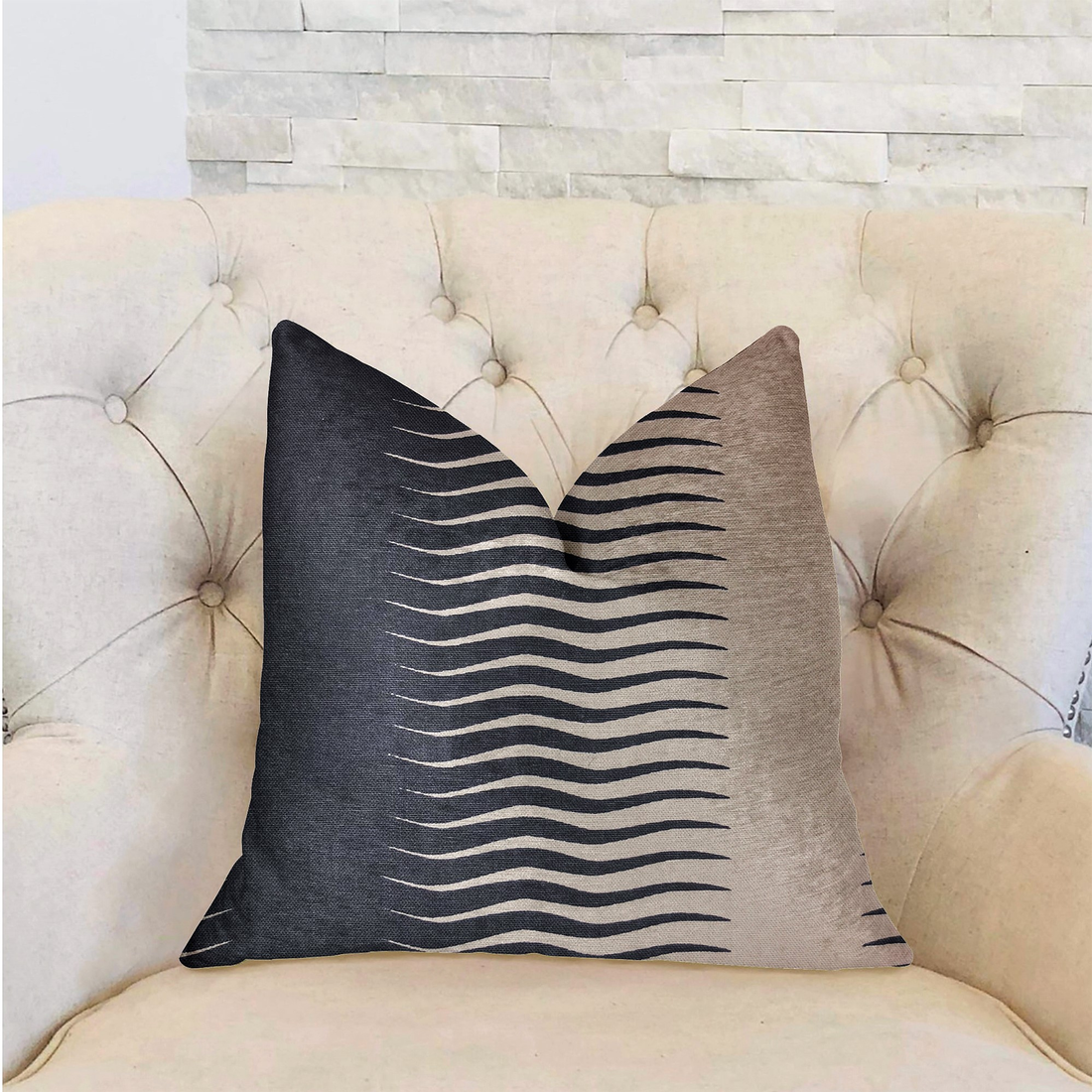Plutus Dreamland Blue and White Luxury Throw Pillow