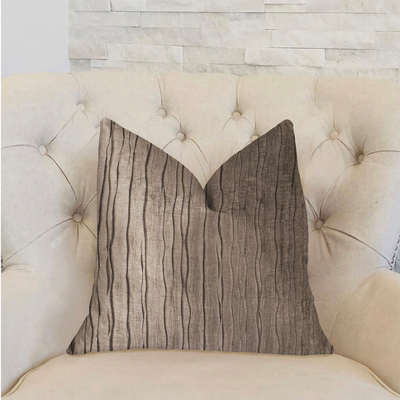 Plutus Solitude Gray Luxury Throw Pillow