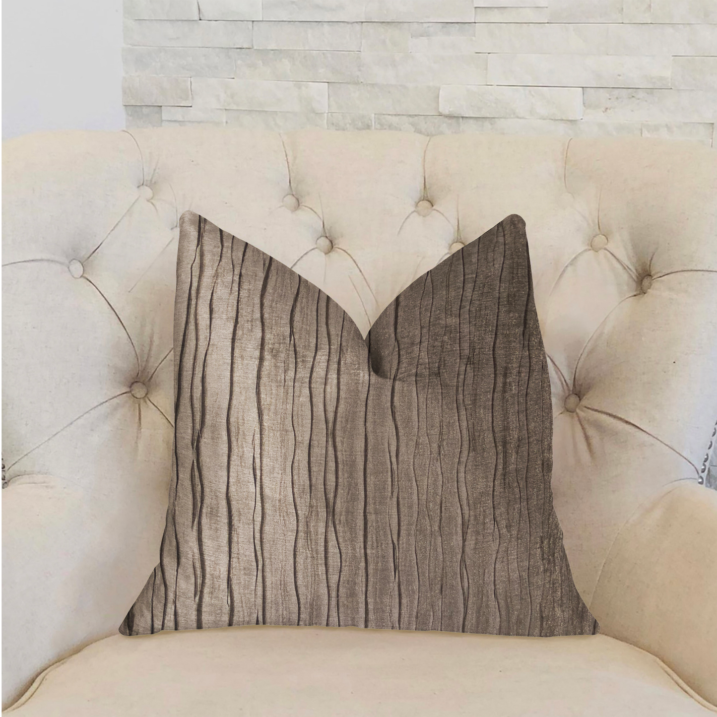 Plutus Solitude Gray Luxury Throw Pillow