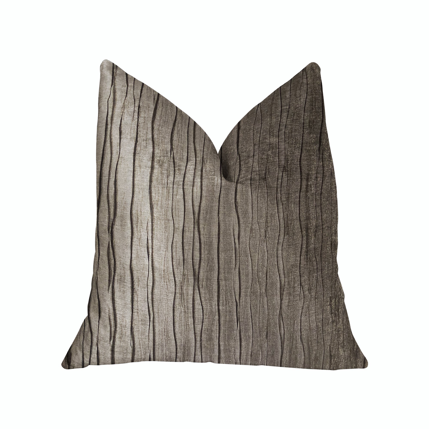 Plutus Solitude Gray Luxury Throw Pillow